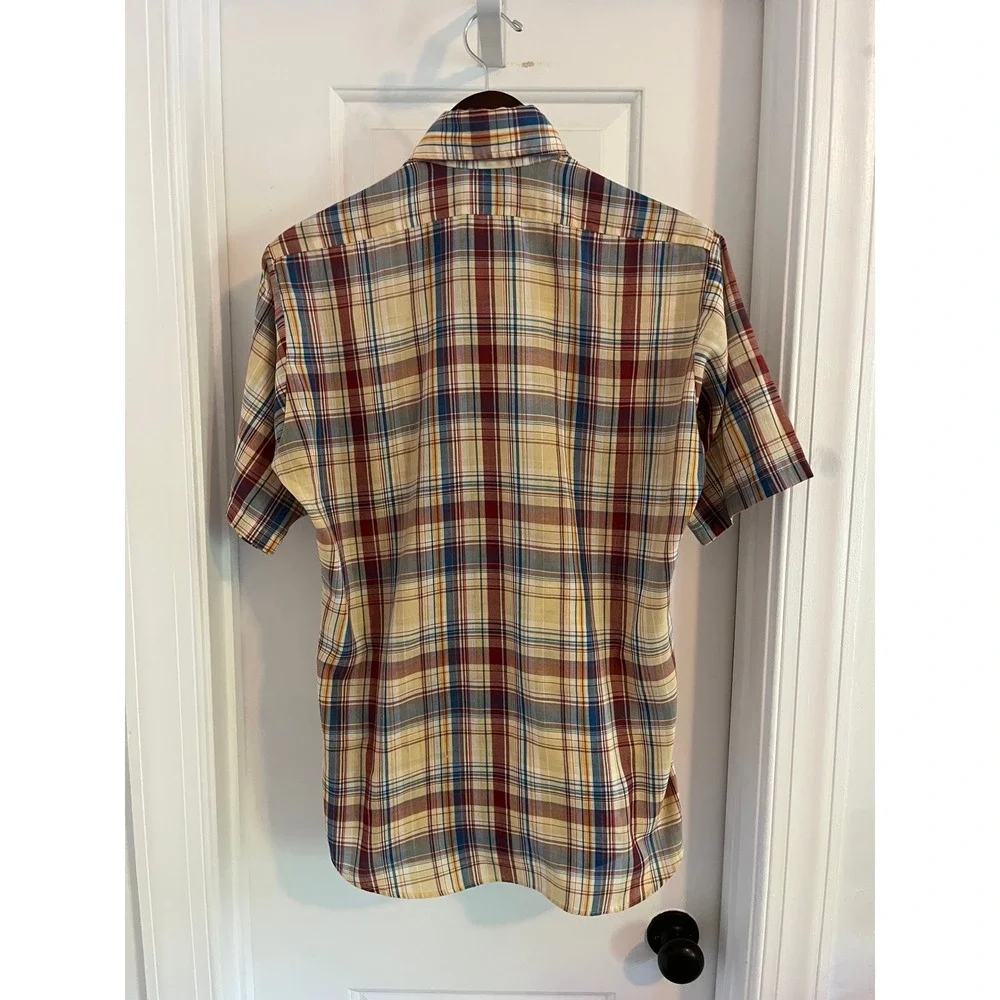 Vintage Levis Mens Plaid‎ Short Sleeve
